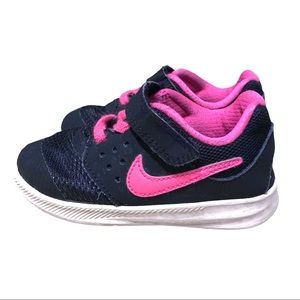 Nike 869971-002 Downshifter Black Pink Sneakers Shoes Baby Toddler’s Size 8